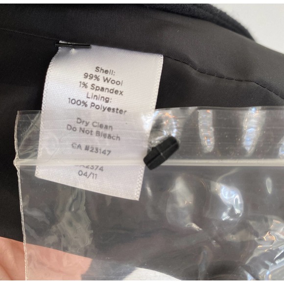 Talbots Blazer Jacket Women 2 Petite Black Wool Double Breasted Gold Button VTG - Picture 12 of 12